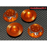 Ecrous de roues 1/8 borgnes orange : M742