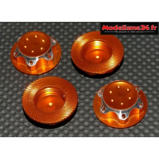 Ecrous de roues 1/8 borgnes orange : M742