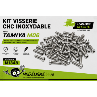 Kit visserie CHC inoxydable pour Tamiya M06 chassis : m1348 Kit visserie CHC inoxydable pour Tamiya M06 chassis : m1348