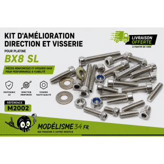 Kit d'amélioration direction et visserie platine BX8 SL : m2002 Kit d'amélioration direction et visserie platine BX8 SL : m2002