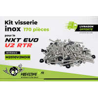 Kit visserie acier inoxydable et alu noir pour NXT Evo V2 RTR - m2010V2noir