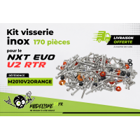 Kit visserie acier inoxydable et alu orange pour NXT Evo V2 RTR - m2010V2orange