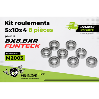 Kit 8 roulements de roues 5x10x4 Funtek, BX8, BXR ..... : m2003 Kit 8 roulements de roues 5x10x4 Funtek, BX8, BXR ..... : m2003