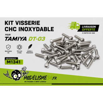 Kit visserie CHC inoxydable pour Tamiya DT-03 : m1341