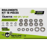 Roulements kit 18 pièces pour Tamiya MB-01 ou BT-01 : m1356