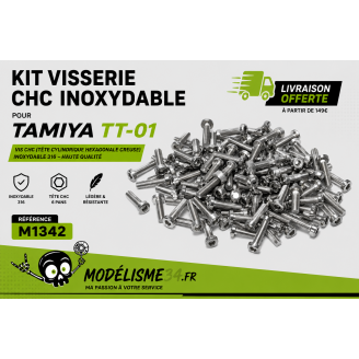 Kit visserie CHC inoxydable pour Tamiya TT-01 : m1342