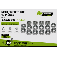 Roulements kit 16 pièces pour Tamiya TT-02 : m123