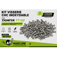 Kit visserie CHC inoxydable pour Tamiya TT-02 : m1343