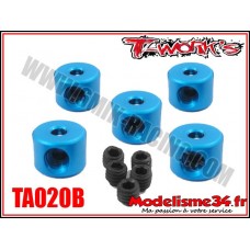 T-Work's Bagues d'arrêt de 2mm bleues (5pcs) - TA020B