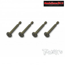 T-Work's Pins de fixation d'amortisseurs aluminium (x4) MP9 : TO198K