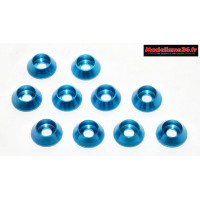 Rondelles cuvettes hautes bleues pour vis M3 TC ( 10 ) : m1598
