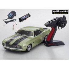 Kyosho FAZER MK2 Chevy Camaro Z28 1969 Frost Green 1/10 Readyset + chargeur et batterie : 34418T2Bcombo