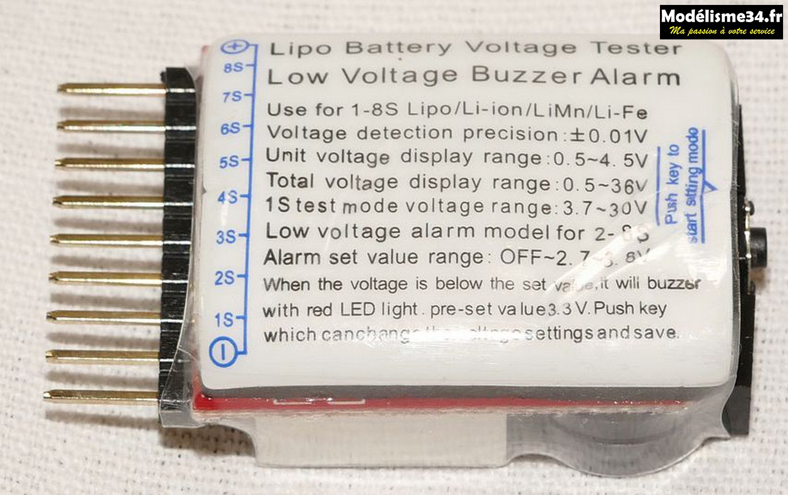 Alarme Buzzer Lipo/Li-ion indicateur de basse tension : m1099